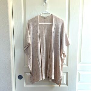 Beige Open Front Poncho
